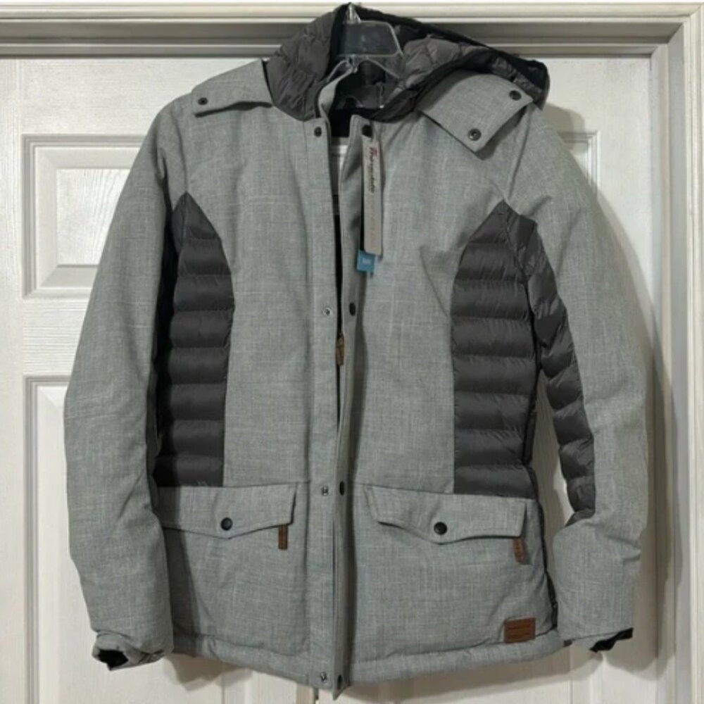 NWT O’Neill Feline Jacket Silver Melee Ski Puffer Jacket Coat Parka Large